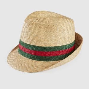 Woven straw bucket hat